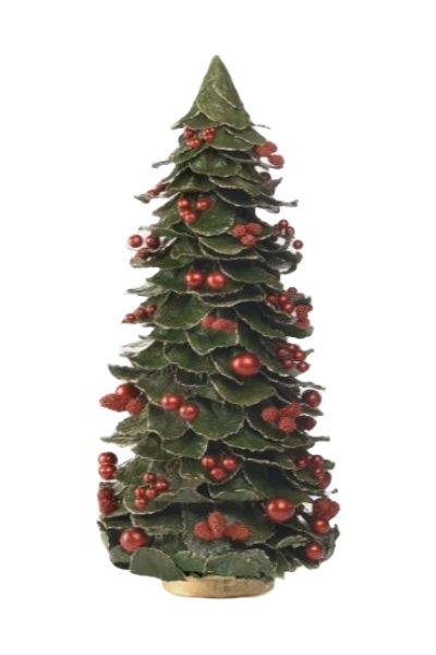 DG Butterfly Leaf 18&quot; Cone Tree w/Mixed Berries