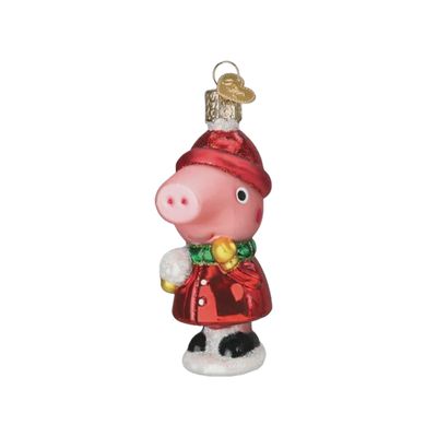 OW Peppa Pig w/Snowball Ornament