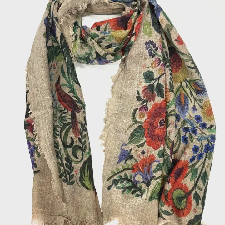 DOL Beige Bird Scarf