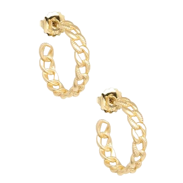 ZE Braided Matte Gold Hoop Earring