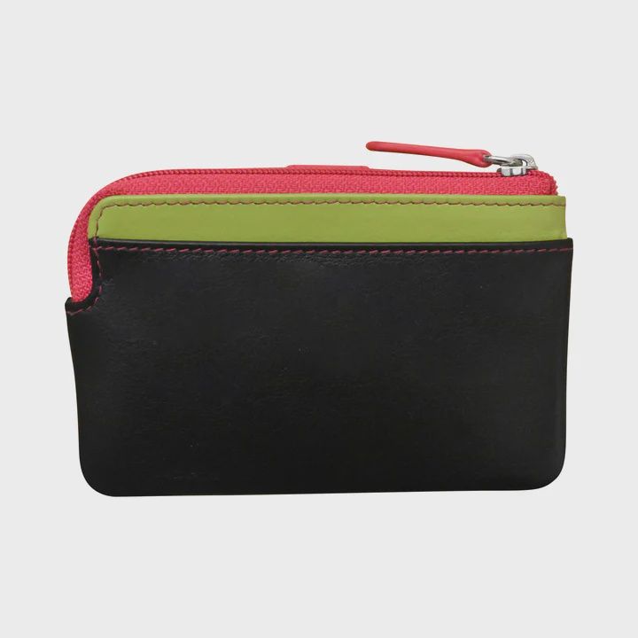 ILI Black Brights Small Card Holder Purse