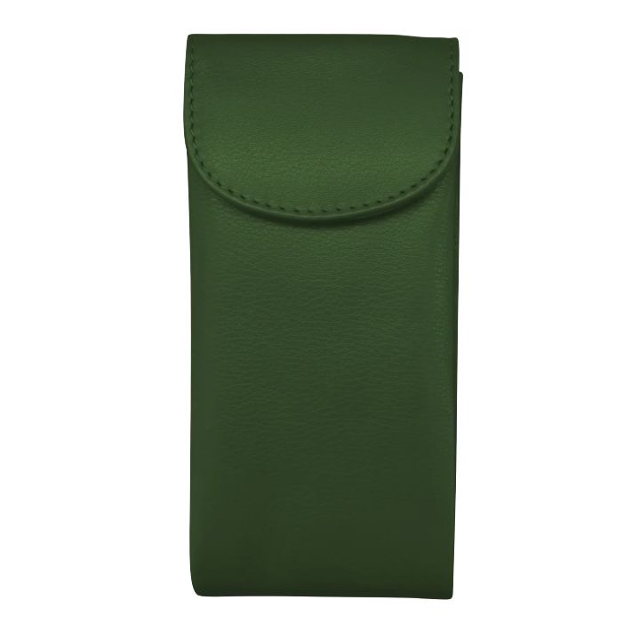 ILI Hunter Green Double Flap Eyeglass Case