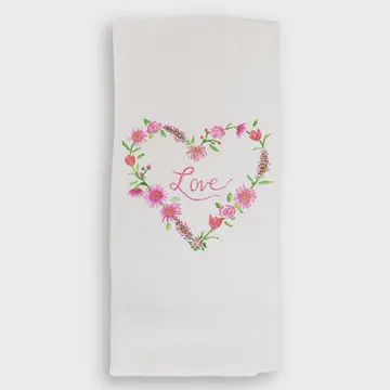 FG Floral Heart Guest Towel