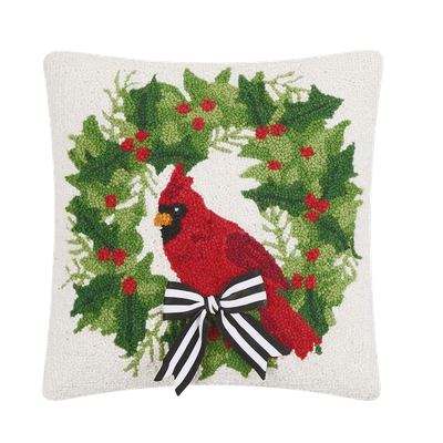 PH Cardinal with Ribbon Hook Pillow
