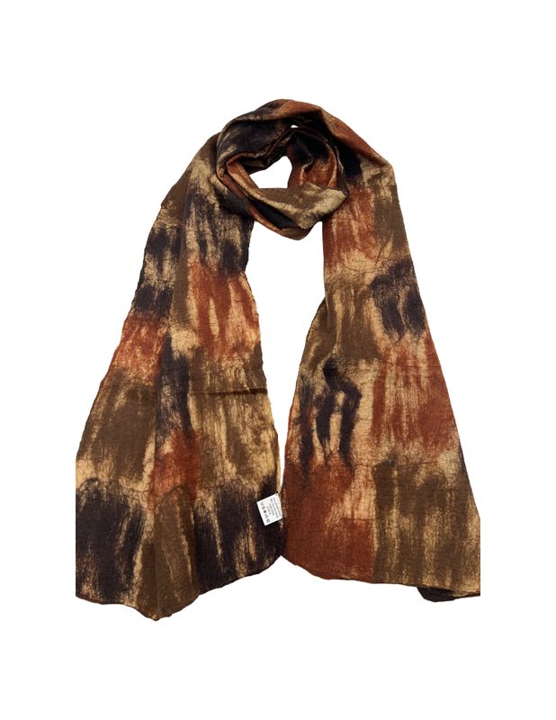 NU Dark Brown Felt Sari Scarf
