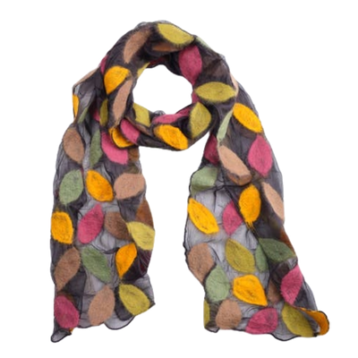 WTI Leaves Felt Scarf