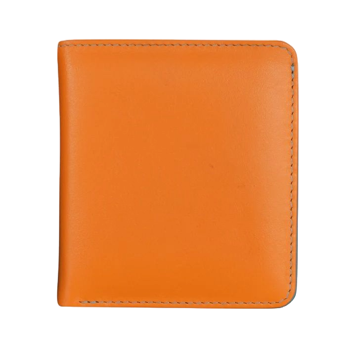 ILI Papaya/Turquoise Two Tone Mini Bifold Wallet