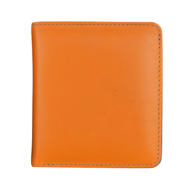 ILI Papaya/Turquoise Two Tone Mini Bifold Wallet