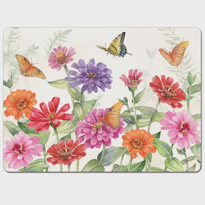 CO Zinnias &amp; Butterflies Placemat Set