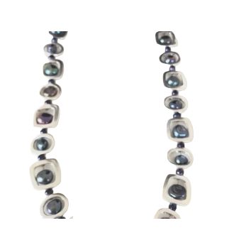 SG Black Modern Necklace with Freshwater Pearl