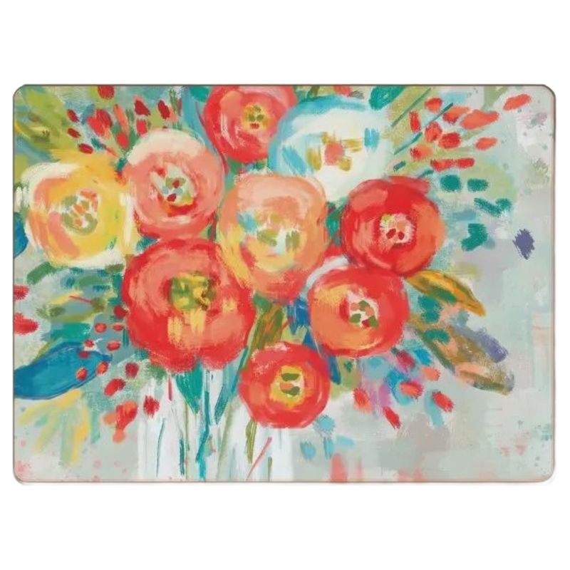 CO Coral Floral Placemat Set