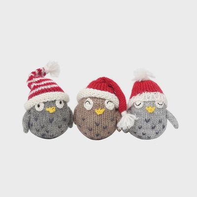MC Owls with Hats Ornaments