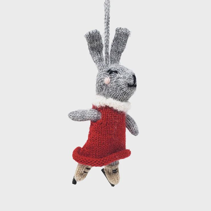 MC Ice Skating Bunny Ornament