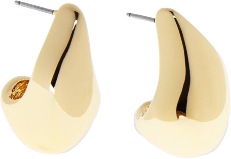 MSJ Gold  Elongated Dome Earring