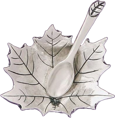 BS Leaf Salt Cellar with Spoon