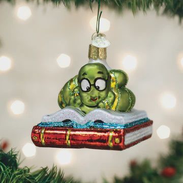 OW Bookworm Ornament