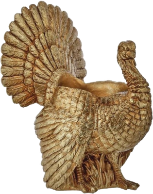 RAZ Gold Turkey Decoration