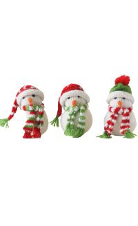 MC Snowman in Hat &amp; Scarves Ornament