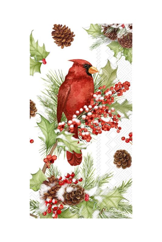 BI Cardinals in Holly Guest Towel