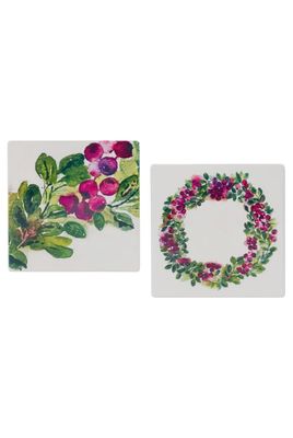 BI Cranberry Wreath Coasters