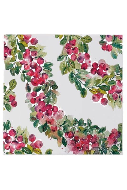 BI Cranberry Wreath Trivet