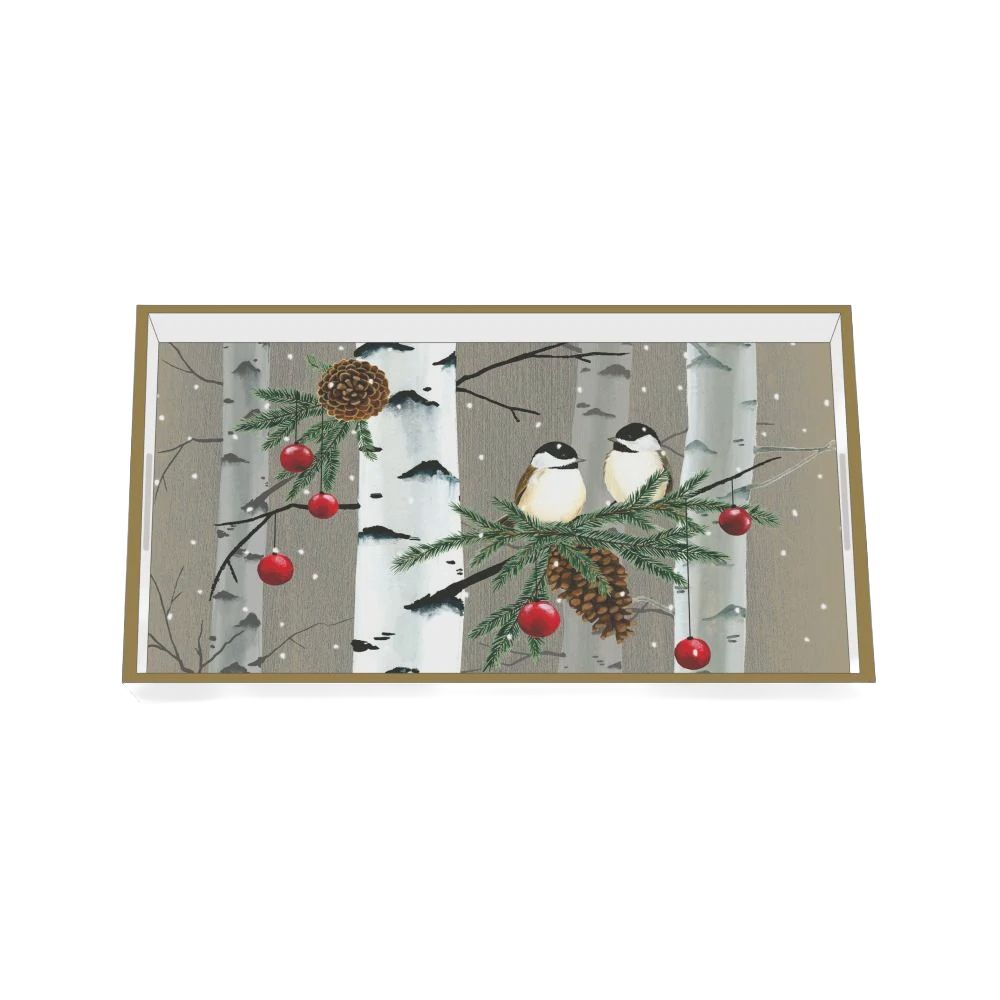 PPD Birch &amp; Birds Wooden Vanity Tray
