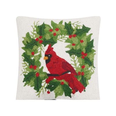 PH Cardinal with Wreath Hook Pillow