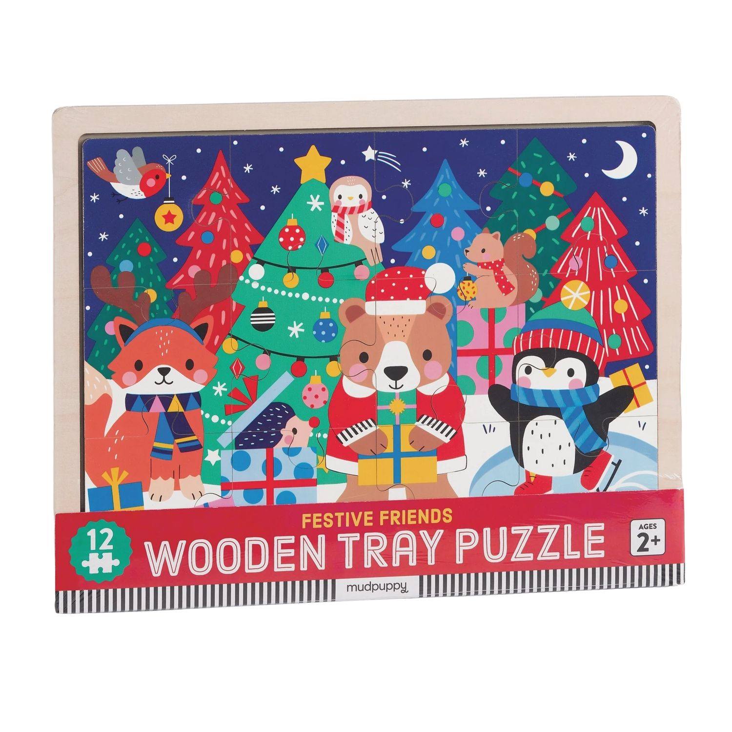 CB Festive Friends 12-PC Wooden Tray Puzzle