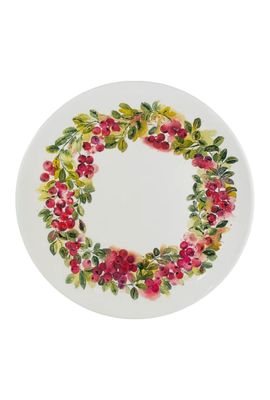 BI Cranberry Wreath Round Platter