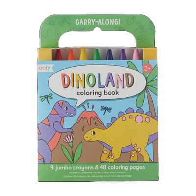 OOL Dinoland Carry-Along Coloring Book Set