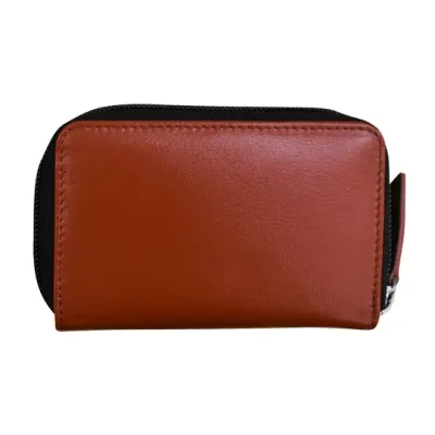 ILI Red/Black Two Tone Zip Around Pouch