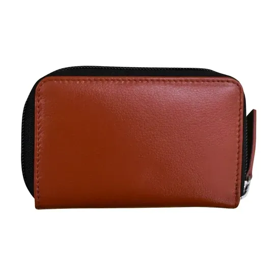 ILI Red/Black Two Tone Zip Around Pouch