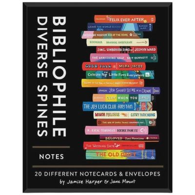CB Bibliophile Diverse Spines Notecards