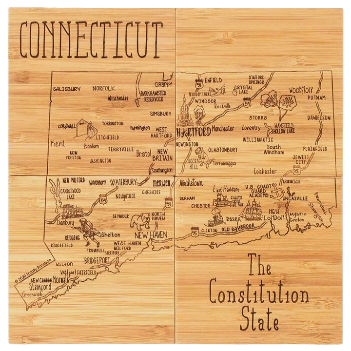 TB Connecticut Puzzle Coaster Set