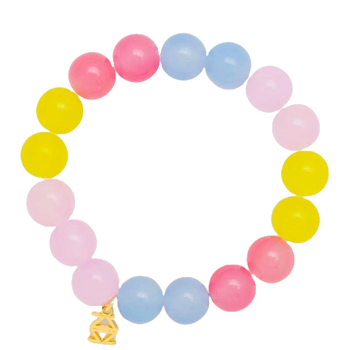 ZE Multicolor Glass Bead Bracelet