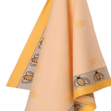 MI Bees Classic Yellow Fine European Tea Towel