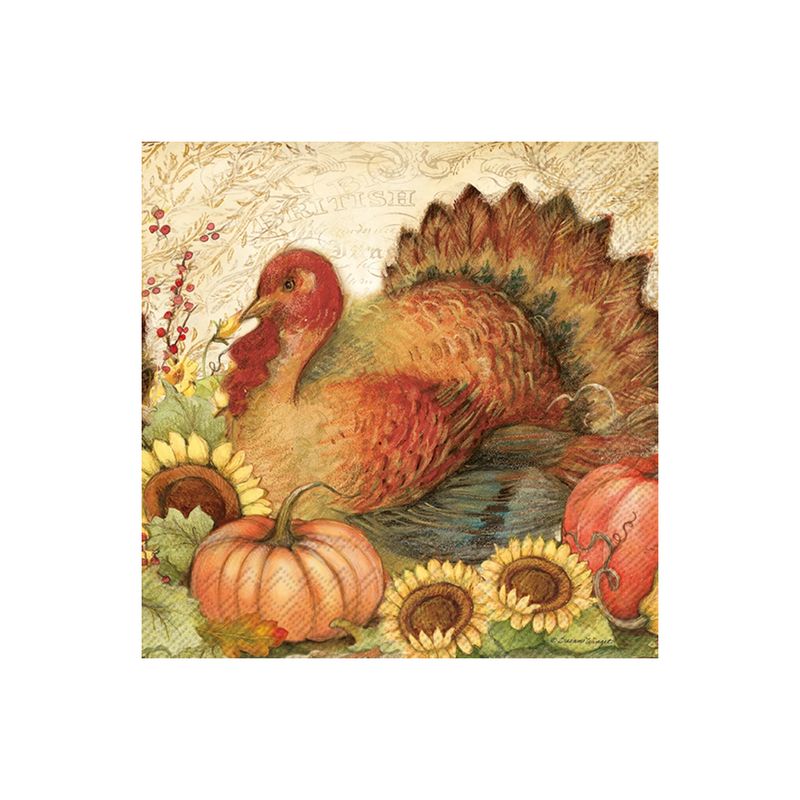 BI Filigree Turkey Cocktail Napkin