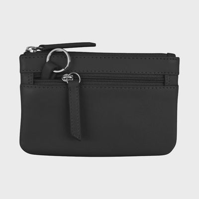 ILI Black Coin Purse with Key Ring