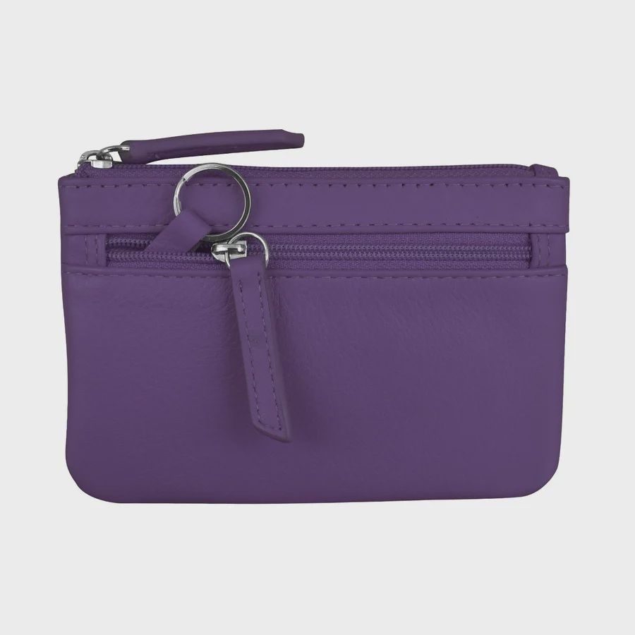 ILI Purple Coin Purse with Key Ring