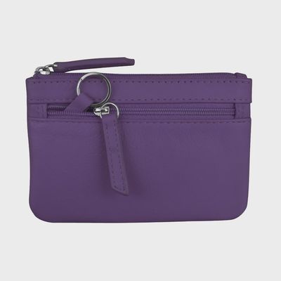 ILI Purple Coin Purse with Key Ring