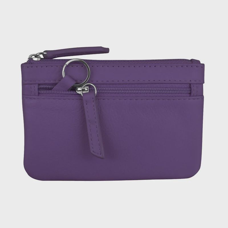 ILI Purple Coin Purse with Key Ring
