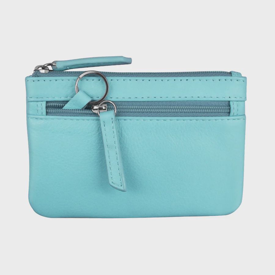 ILI Aegean Blue Coin Holder with Key Ring