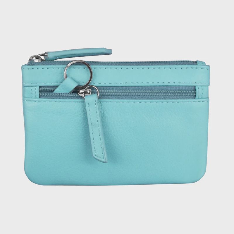 ILI Aegean Blue Coin Holder with Key Ring