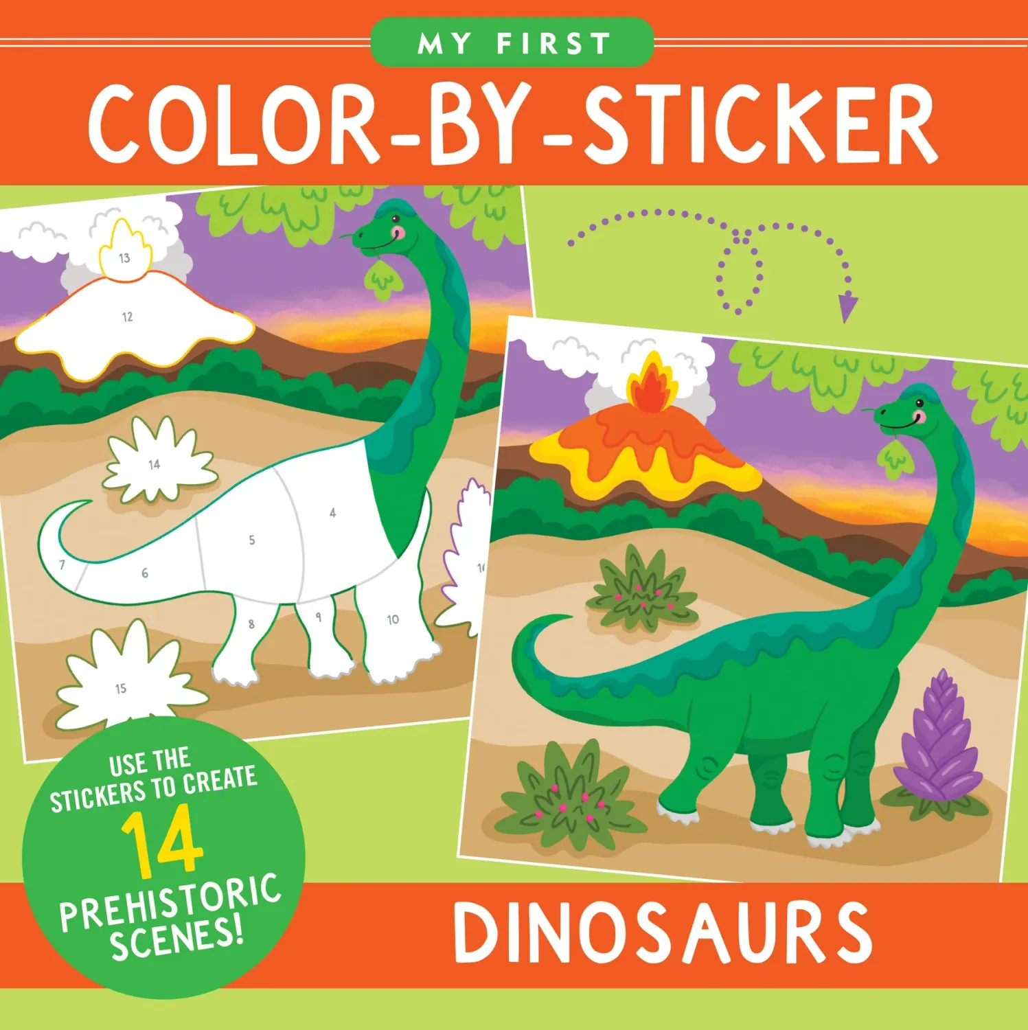 PP Dinosaurs First Color Sticker Book