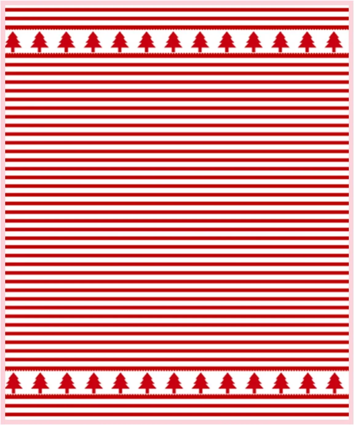 MI Red Tree Border Tea Towel