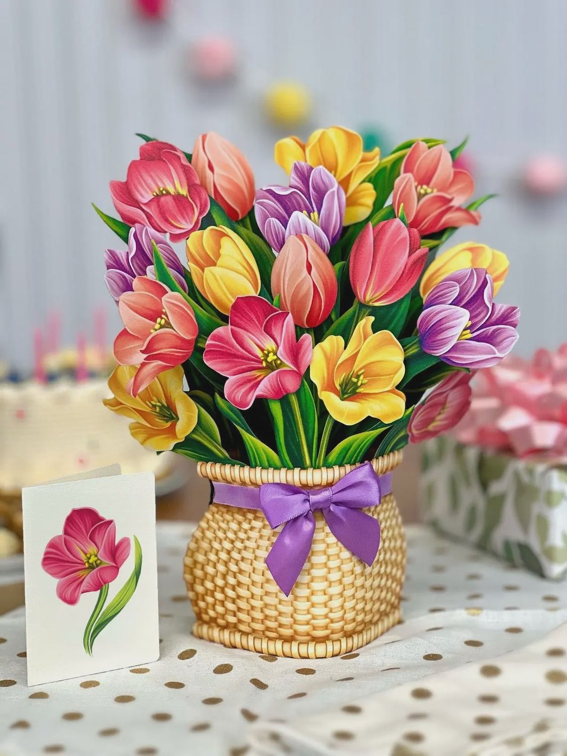 FP Festive Tulips Bouquet Greeting Card