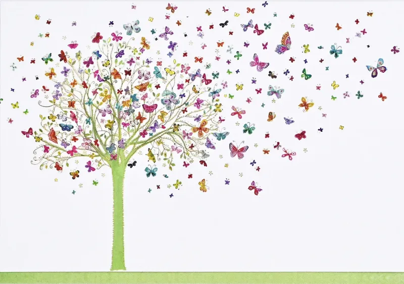 PP Tree of Butterflies Boxed Note Cards