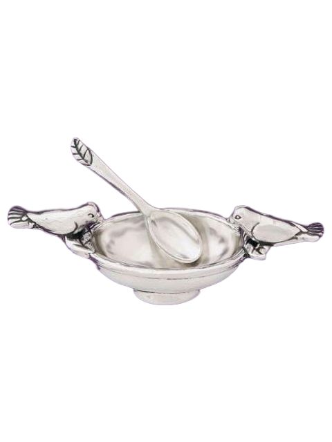 BS Bird Bath Salt Cellar with Spoon