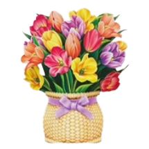 FP Mini Festive Tulips Bouquet Greeting Card