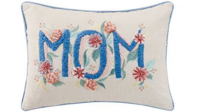 PH Gingham Mom Embroidered Pillow